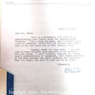 Correspondence addressed to Clifford Evans from a wide range of people including Jerry Parr, Mike Evans, Mo Udall, E B White, William O'Dwyer, George Wallace, Hodding Carter III, Earl Cox and Geraldine Rhoads.  