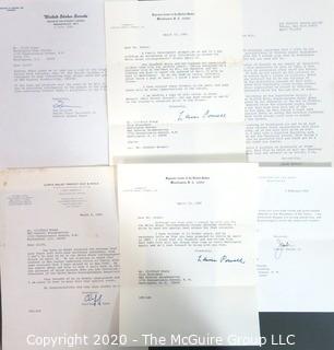 Correspondence addressed to Clifford Evans from a wide range of people including Jerry Parr, Mike Evans, Mo Udall, E B White, William O'Dwyer, George Wallace, Hodding Carter III, Earl Cox and Geraldine Rhoads.  