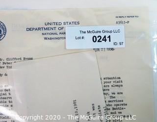 Memorabilia: U.S. Political: Correspondence to Clifford Evans from Edith Halpert, Mark McCloskey, J. John Fox, Ron Zeigler, William P. Rogers, Tim Russert, John Winters, Edward Brooke, Jane Adams, Mark Bodden, Ann McFadden, Adlai Stevenson, Thomas Stokes, Abe Beane, Jerimiah O' Leary, William Loeb, Lyn Nofziger, Ben Bradlee, Justice William O. Douglas, Larry O'Brien, Robert Strauss, David Broder, Max Frankel, Herb Kaplow, Frank Farenkoff, Rowland Evans, Art Buchwald and Abe Rosenthal.   