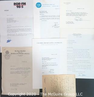 Memorabilia: U.S. Political: Correspondence to Clifford Evans from Edith Halpert, Mark McCloskey, J. John Fox, Ron Zeigler, William P. Rogers, Tim Russert, John Winters, Edward Brooke, Jane Adams, Mark Bodden, Ann McFadden, Adlai Stevenson, Thomas Stokes, Abe Beane, Jerimiah O' Leary, William Loeb, Lyn Nofziger, Ben Bradlee, Justice William O. Douglas, Larry O'Brien, Robert Strauss, David Broder, Max Frankel, Herb Kaplow, Frank Farenkoff, Rowland Evans, Art Buchwald and Abe Rosenthal.   