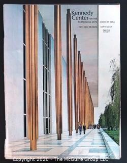 1971 Official Program of the Inaugural Concert at the John F. Kennedy Center for the Performing Arts; Washington DC. Arts & Culture Memorabilia