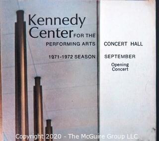 1971 Official Program of the Inaugural Concert at the John F. Kennedy Center for the Performing Arts; Washington DC. Arts & Culture Memorabilia