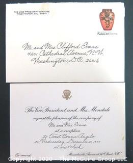 Collection of ephemera including official U.S. government invitations.  Political Memorabilia.