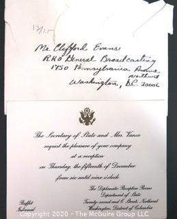 Collection of ephemera including official U.S. government invitations.  Political Memorabilia.