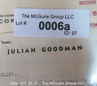 Early Broadcast Journalist Clifford Evans' proposal to NBC executive Julian Goodman in 1960 to produce a documentary on Dr. Lee Szilard, an important figure in the U.S. development of the Atom Bomb.  His request was declined.  