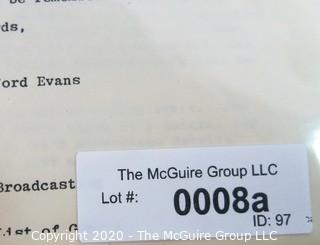 "Woman (sic) in the News with Clifford Evans", a program proposal to WOR-TV for a daytime television series, to be telecast 30 minutes everyday, Monday - Friday.  The eventual show, called "Ladies of the Press" was broadcast from 1962-1968, formatted to feature 3 female print journalists and one quest, with Evans moderating the show. It was described by Evans as a "hard news" program.  Evans eventually sold the program to RKO General Broadcasting.    Political & Journalism Memorabilia