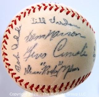 1960 Pittsburgh Pirates Souvenir Team Baseball, sold at stadium. See list of signatures. From collection of Clifford Evans. 