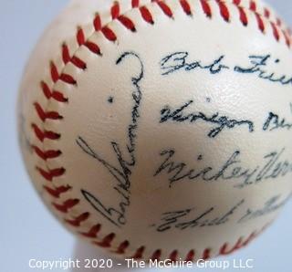 1960 Pittsburgh Pirates Souvenir Team Baseball, sold at stadium. See list of signatures. From collection of Clifford Evans. 