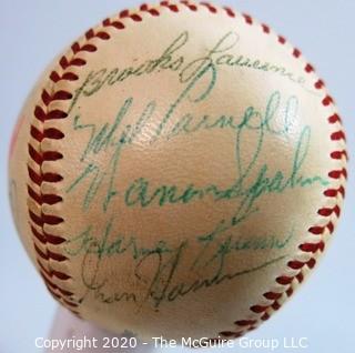 Signed 1956 Official All Star National League Ball, All Star Game. Spalding.:Williams, Aaron, Musial, Spahn, Drysdale,+++ from collection of Clifford Evans (period piece, excellent condition).