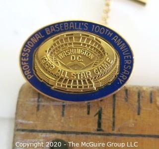 1969 All Star Game, Washington DC, Senators Professional Baseball's 100th Anniversary Press Pin. Sports Baseball Memorabilia. (from the personal collection of Clifford Evans, journalist)