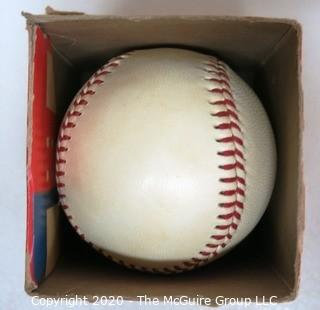 Vintage Reach Official American League "Harridge" Ball, Number 0; Baseball, New in Box.     