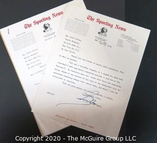 Collection of Signed Correspondence from  J.G. Taylor Spink of "The Sporting News" to Clifford Evans