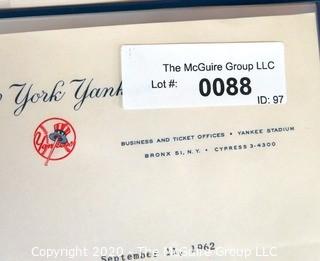 1962 Signed Thank You Note from Roy Hamey to Clifford Evans on New York Yankees Letterhead. Sports Baseball Memorabilia