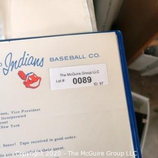 1960 Signed Thank You Note from Frank Lane to Clifford Evans on Cleveland Indians Letterhead. Sports Baseball Memorabilia