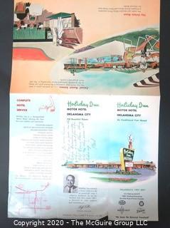 Holiday Inn Brochure with Personal Handwritten Note from Fred Hamey to Clifford Evans at the TODAY SHOW c 1959. Sports Baseball Memorabilia 