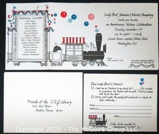 Invitation to Celebration of LBJ Presidential Library Hosted by Lady Bird Johnson.