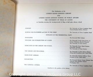 1971 Program for the Dedication of the Lyndon Baines Johnson Library in Austin Texas.