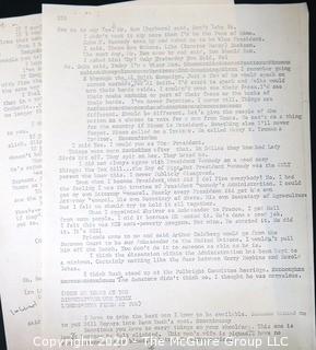 Believed to be the transcript of notes taken by Clifford Evans in interview with LBJ as President.  