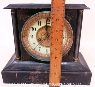 Antique Waterbury Clock Company Mantel Clock in Metal Case.