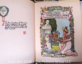 Three (3) Color Illustrated Books Including The Art of Illuminated Manuscripts, The Hours of Catherine of Cleves in Book Sleeve, and Flowers from Shakespeare's Garden