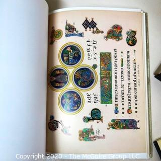 Three (3) Color Illustrated Books Including The Art of Illuminated Manuscripts, The Hours of Catherine of Cleves in Book Sleeve, and Flowers from Shakespeare's Garden