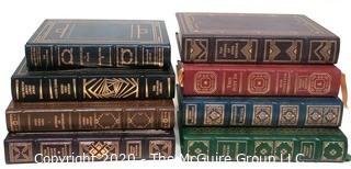 Set of 8 Leather Bound with Fine Gilt Decorative Bindings or Covers of Classic Books Published by The Franklin Library, Limited Edition Titles from the "Collected Stories of the World's Greatest Writers Series".