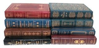 Set of 8 Leather Bound with Fine Gilt Decorative Bindings or Covers of Classic Books Published by The Franklin Library, Limited Edition Titles from the "Collected Stories of the World's Greatest Writers Series".