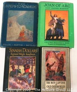 Four Antique Children's Books Including Joan of Arc, Spanish Dollars, The Boy Captive & Steps to Nowhere.