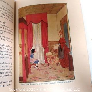 Three Illustrated Children's Books - 2 Volumes of Heidi and The Little Lame Prince.