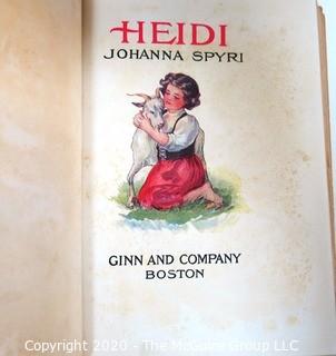 Three Illustrated Children's Books - 2 Volumes of Heidi and The Little Lame Prince.