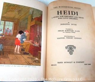 Three Illustrated Children's Books - 2 Volumes of Heidi and The Little Lame Prince.