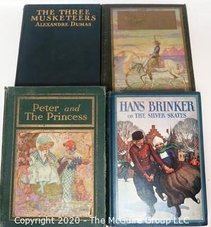 Four Vintage Illustrated Children's Books - Hans Brinker, Three Musketeers, Story of Siegfried  & Peter and the Princess.