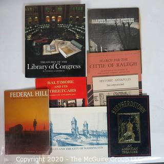 Group of History books for Baltimore, Raleigh, Shepherdstown & Annapolis.