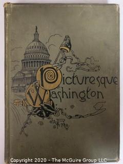 Five Antique Books on Washington DC with Lithographs.  Includes Picturesque Washington DC from the 1800's