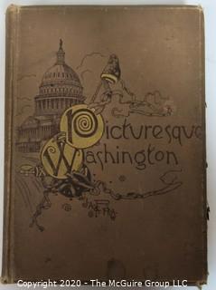 Five Antique Books on Washington DC with Lithographs.  Includes Picturesque Washington DC from the 1800's