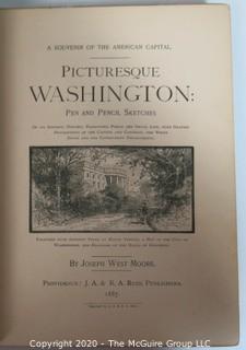 Five Antique Books on Washington DC with Lithographs.  Includes Picturesque Washington DC from the 1800's