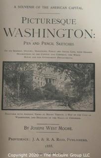 Five Antique Books on Washington DC with Lithographs.  Includes Picturesque Washington DC from the 1800's