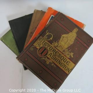 Five Antique Books on Washington DC with Lithographs.  Includes Picturesque Washington DC from the 1800's