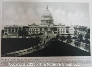 Two Large Format Vintage Books.  Book of Photographs of Washington DC & Reprint of Mt Washington Glass Company Catalog.