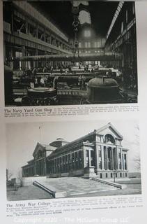 Two Large Format Vintage Books.  Book of Photographs of Washington DC & Reprint of Mt Washington Glass Company Catalog.