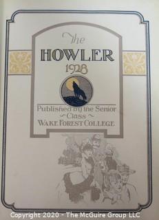 Two Vintage Year Books: 1928 The Howler, Wake Forest University & 1927 The Porphyrian, Kentucky Wesleyan College