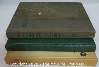 Three Colonial Echo Yearbooks from the College of William & Mary - 1948, 1950, 1951