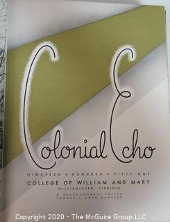 Three Colonial Echo Yearbooks from the College of William & Mary - 1948, 1950, 1951