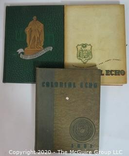 Three Colonial Echo Yearbooks from the College of William & Mary - 1948, 1950, 1951