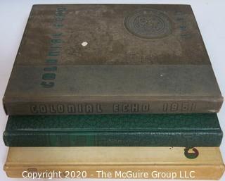 Three Colonial Echo Yearbooks from the College of William & Mary - 1948, 1950, 1951