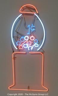  Neon Art Light Sign "Gumball" by Artist Martha "Marty" King. 12"W x 20"T x 2"D 