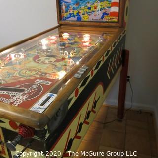 Limited Production 1956 "Harbor Lites", D. Gottlieb & Co. Electromechanical Pin Ball Machine, working condition, restored. 55"Long x 65"Tall at back x 26"Wide. Entertainment, Games