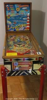 Limited Production 1956 "Harbor Lites", D. Gottlieb & Co. Electromechanical Pin Ball Machine, working condition, restored. 55"Long x 65"Tall at back x 26"Wide. Entertainment, Games