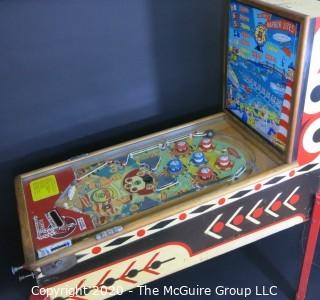 Limited Production 1956 "Harbor Lites", D. Gottlieb & Co. Electromechanical Pin Ball Machine, working condition, restored. 55"Long x 65"Tall at back x 26"Wide. Entertainment, Games