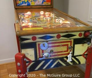 Limited Production 1956 "Harbor Lites", D. Gottlieb & Co. Electromechanical Pin Ball Machine, working condition, restored. 55"Long x 65"Tall at back x 26"Wide. Entertainment, Games